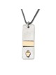 Porat Yosef: Silver and Gold 'Dog Tags' Necklace