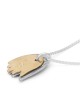 Silver and Gold Double Hamsa Necklace - Blessings / Evil Eye