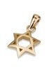 Small 14K Gold Concave Star of David Pendant