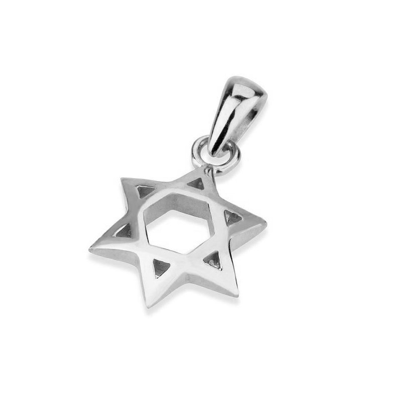 Small 14K Gold Concave Star of David Pendant