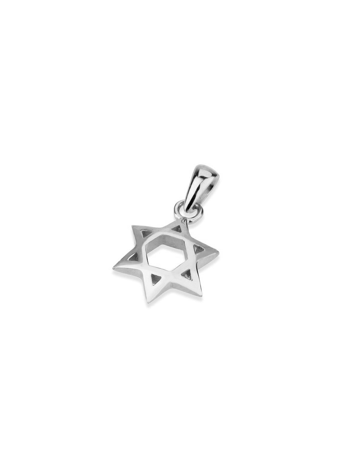 Small 14K Gold Concave Star of David Pendant