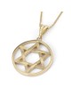 Chic Interlocking Star of David 14K Gold Pendant Necklace