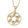 Chic Interlocking Star of David 14K Gold Pendant Necklace