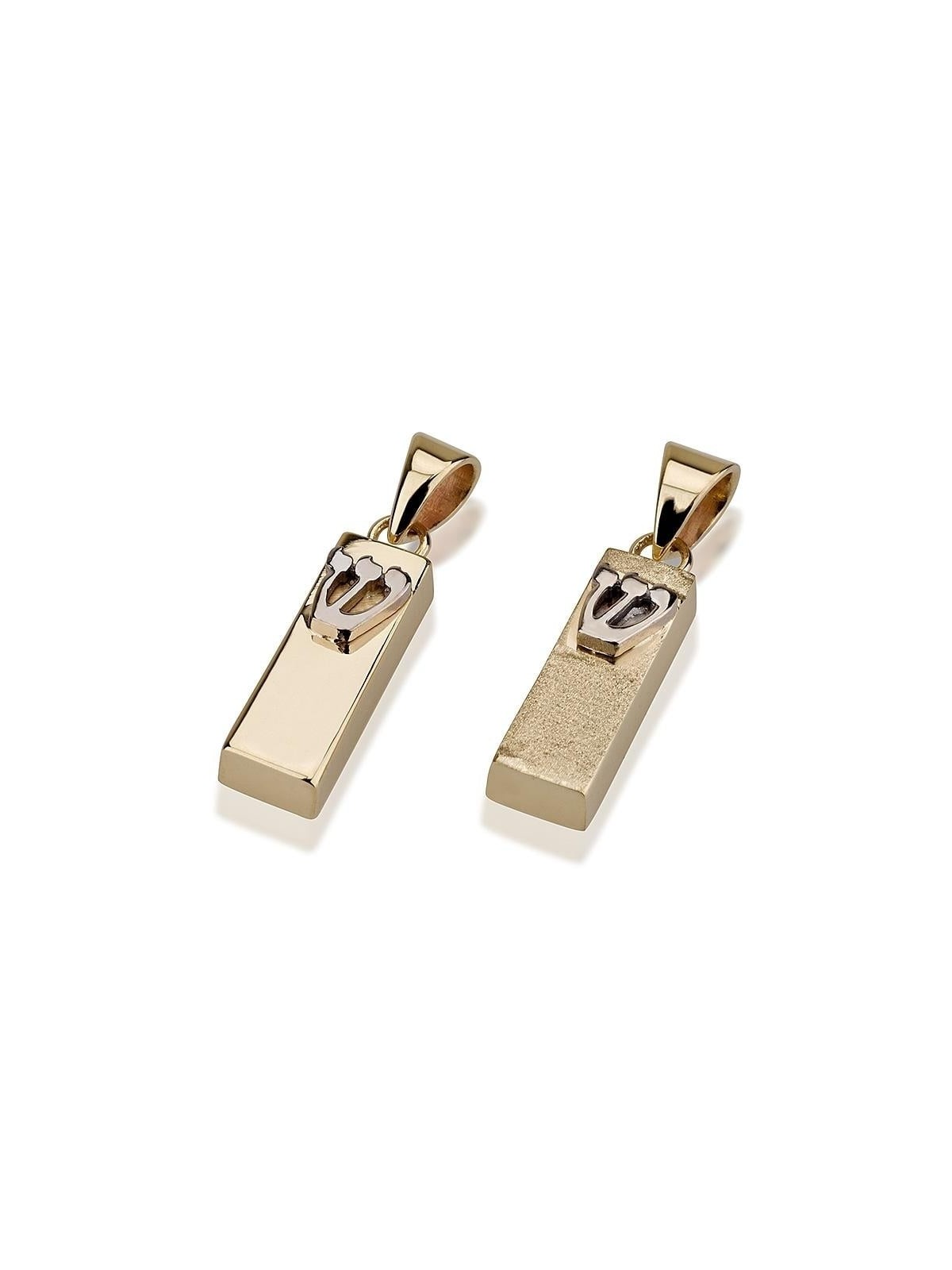 14K Gold Petite Mezuzah Pendant