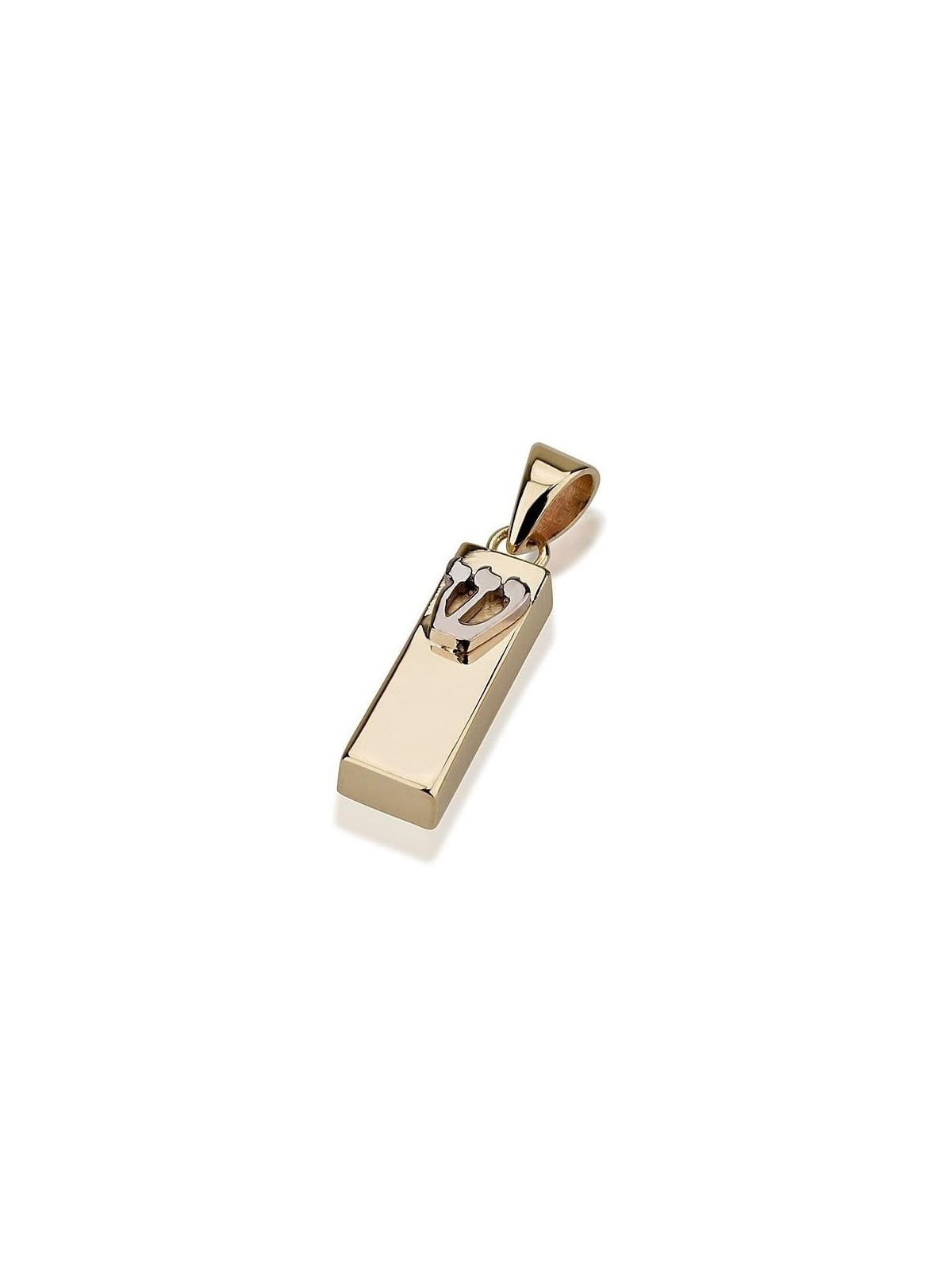 Petit pendentif mezouza en or 14 carats