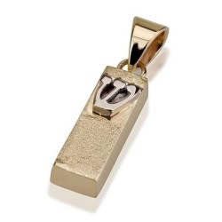 14K Gold Petite Mezuzah Pendant