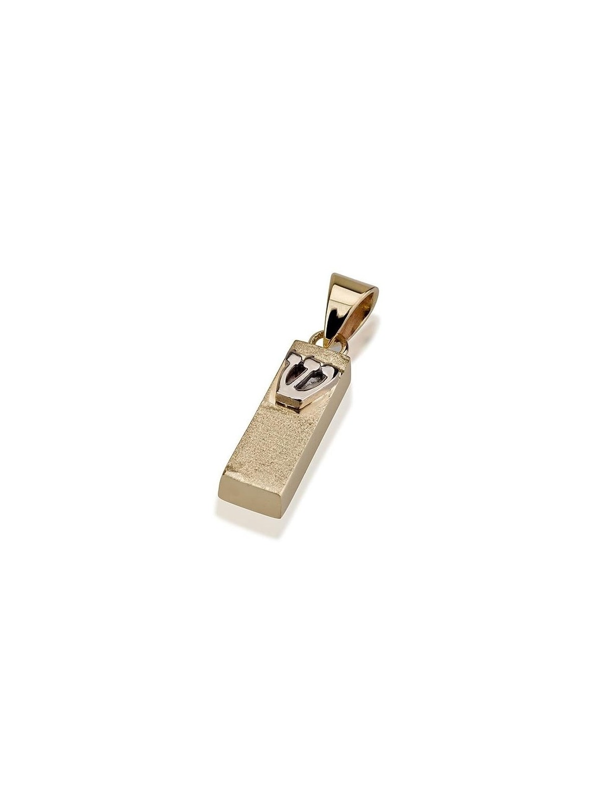 14K Gold Petite Mezuzah Pendant
