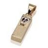14K Gold Petite Mezuzah Pendant