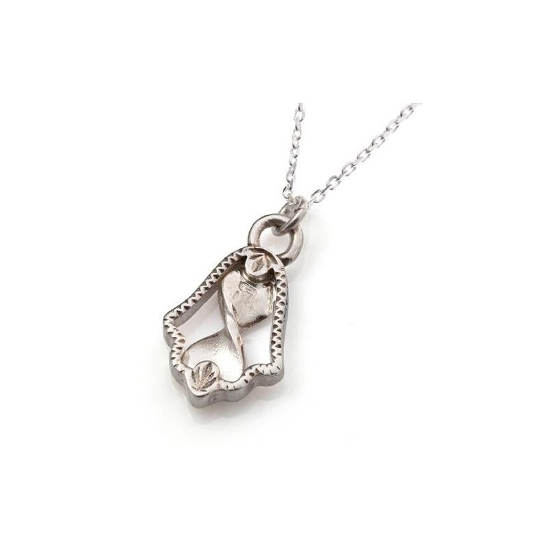 Silver Hamsa Necklace for Matchmaking and Love