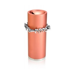 Dabbah Judaica Anodized Aluminum Tzedakah Box Pink | Tzedakah boxes