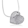 I Love You (Hebrew/English): Sterling Silver Heart Pendant Necklace