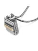 Collier en argent et or avec livre de Psaumes en microfilm