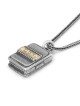 Collier en argent et or avec livre de Psaumes en microfilm