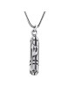 Collier pendentif Mezouza rayé en argent sterling