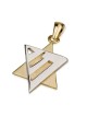 Contemporary 14K Gold Star of David Pendant
