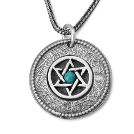 Priestly Blessing: Double Disk Star of David Necklace