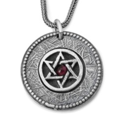 Priestly Blessing: Double Disk Star of David Necklace
