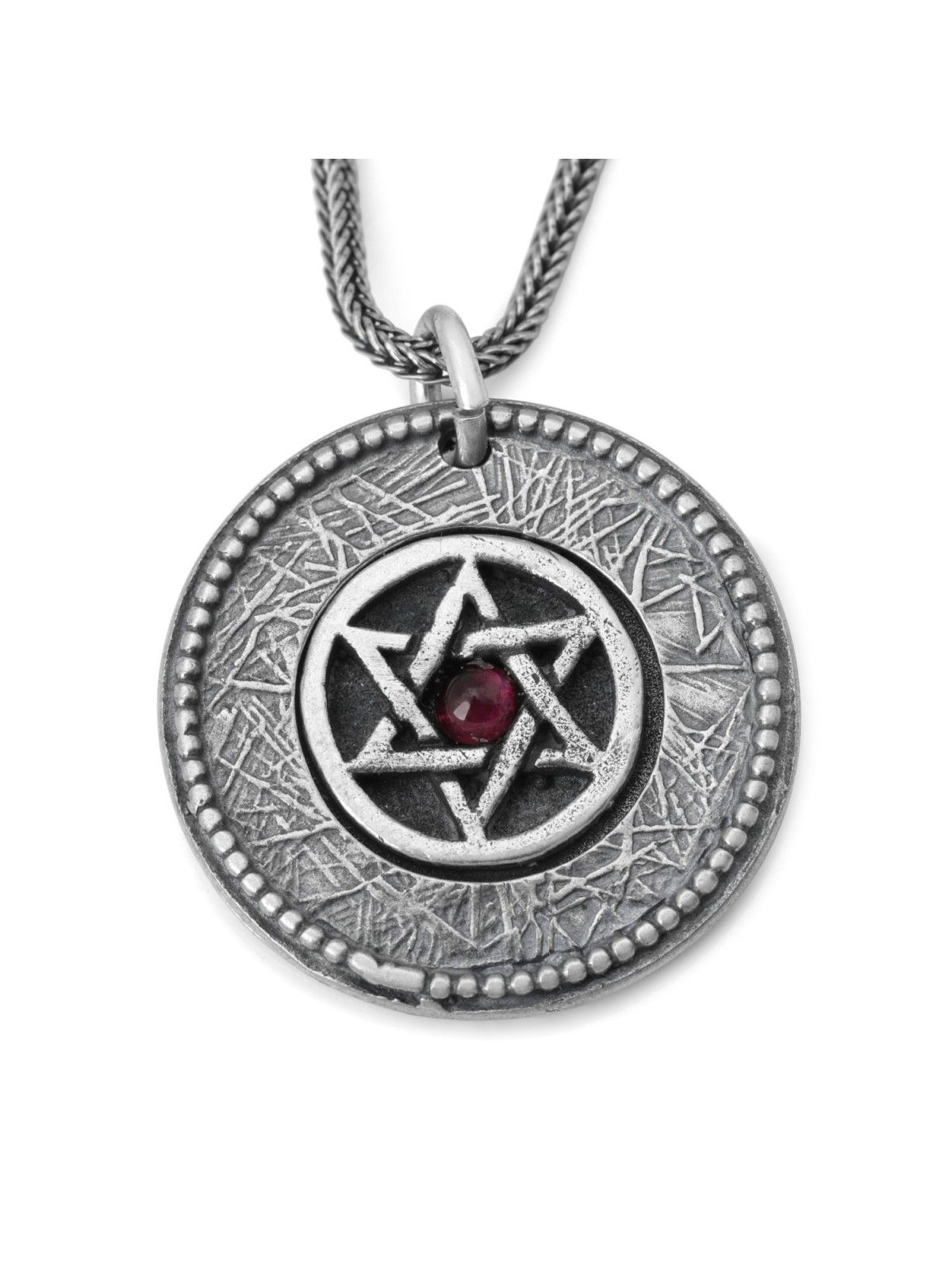 Priestly Blessing: Double Disk Star of David Necklace