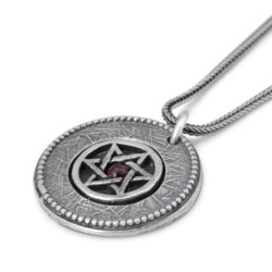 Priestly Blessing: Double Disk Star of David Necklace