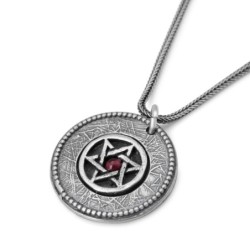 Priestly Blessing: Double Disk Star of David Necklace