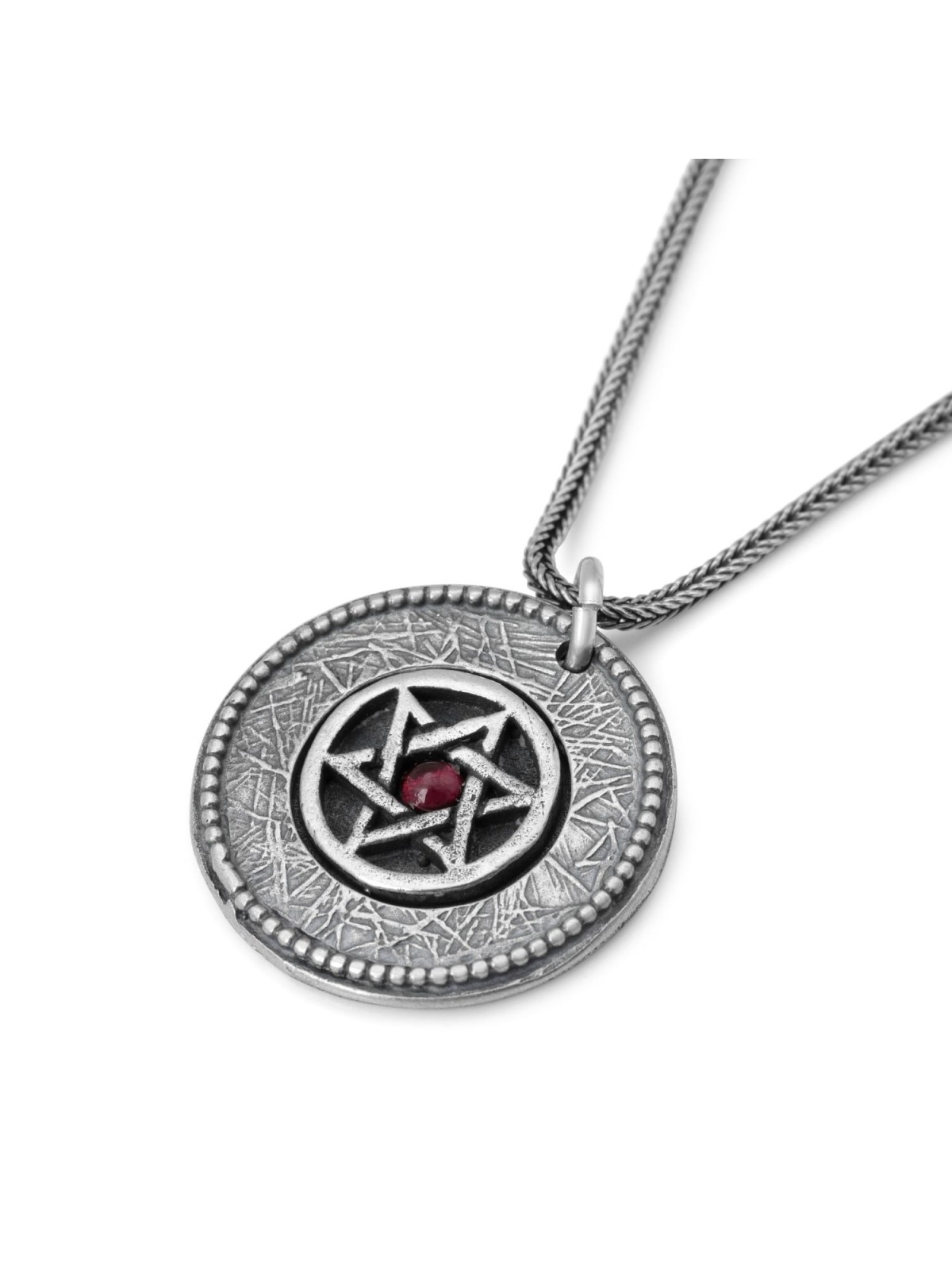 Priestly Blessing: Double Disk Star of David Necklace