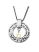 Ana Bekoach et Shema : Collier Kabbale en argent avec étoile dorée de Davi