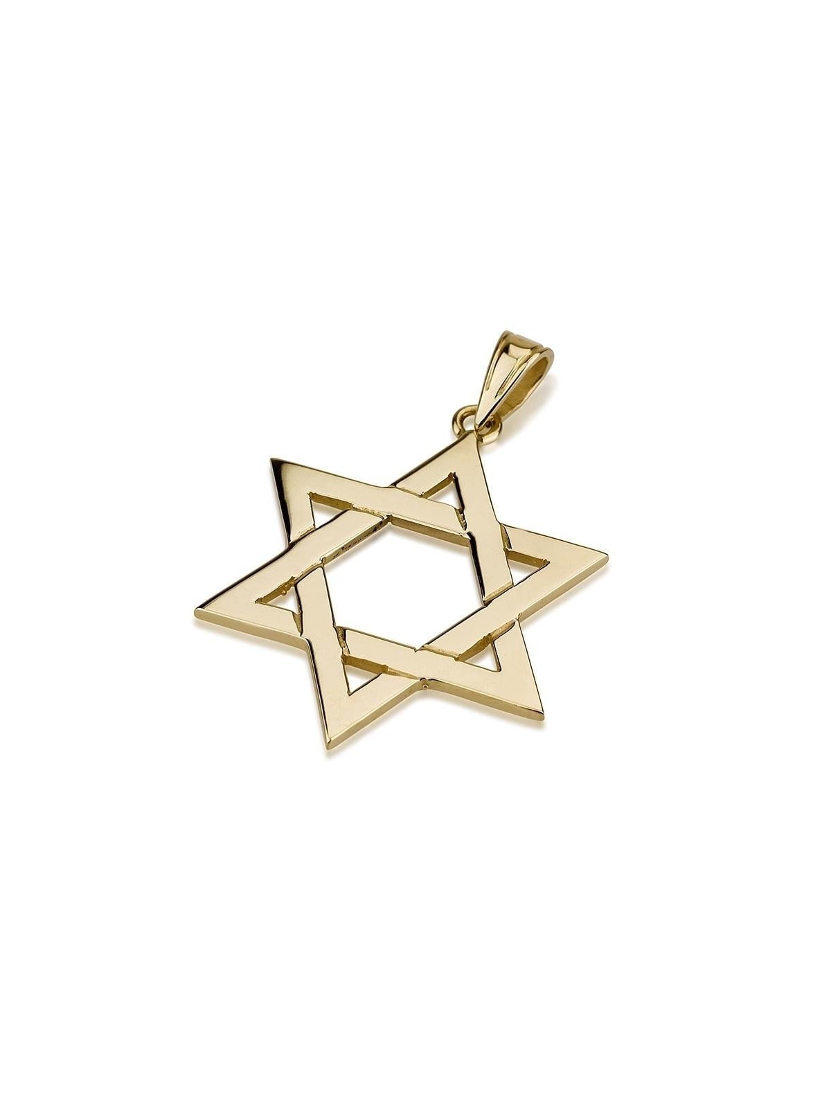 14K Gold Interlocking Star of David Pendant
