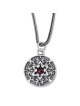 Priestly Blessing: Double Sided Ornate Disk Star of David Necklace wit