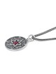 Priestly Blessing: Double Sided Ornate Disk Star of David Necklace wit