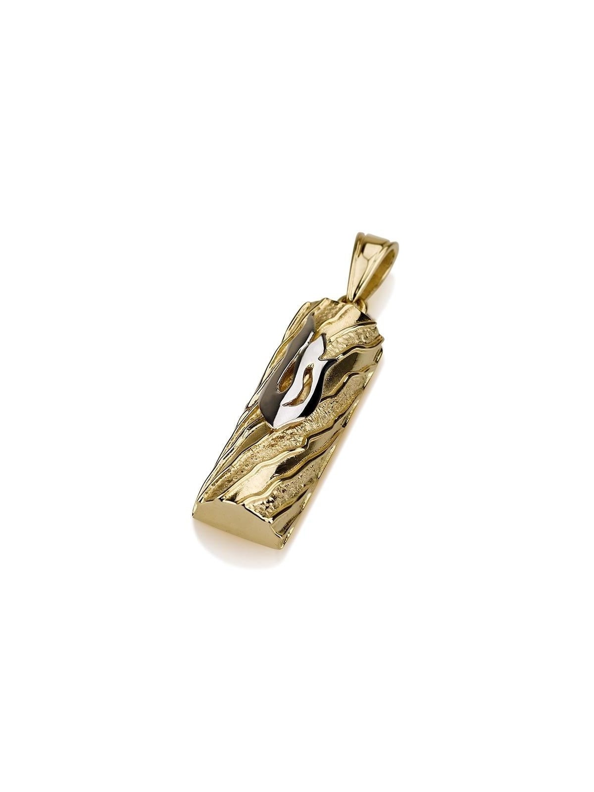14K Gold Tree of Life Mezuzah Pendant Necklace