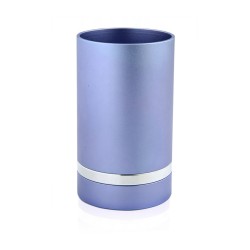 Dabbah Judaica Anodized Aluminum Silver Lin... | Aluminum Kiddush Cups
