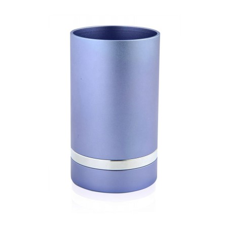 Dabbah Judaica Anodized Aluminum Silver Lin... | Aluminum Kiddush Cups