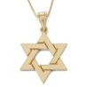 Deluxe 14K Gold Interlocked Star of David Pendant Necklace - Yellow or