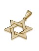 Deluxe 14K Gold Interlocked Star of David Pendant Necklace - Yellow or