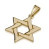 Deluxe 14K Gold Interlocked Star of David Pendant Necklace - Yellow or