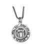 Shema Israel & Ana Bekoach : Collier de disque double face avec Heh surélevé