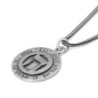 Shema Israel & Ana Bekoach: Double Sided Disk Necklace with Raised Heh