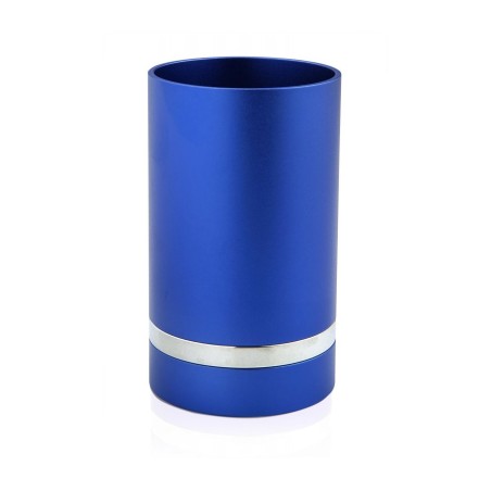 Dabbah Judaica Anodized Aluminum Silver Lin... | Aluminum Kiddush Cups