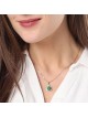 14K Gold Eilat Stone and Diamond Pomegranate Pendant Necklace