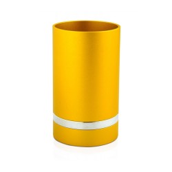 Dabbah Judaica Anodized Aluminum Silver Lin... | Aluminum Kiddush Cups