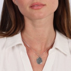 Sterling Silver Oval Priestly Blessing Necklace