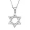 14K Gold Diamond-Studded Star of David Pendant Necklace - Yellow or Wh