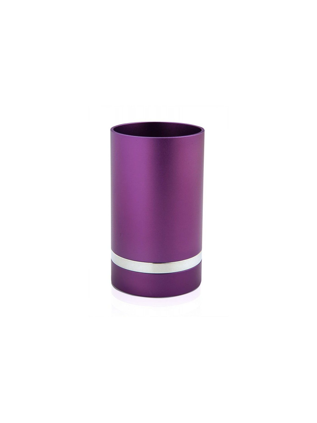 Dabbah Judaica Anodized Aluminum Silver Lin... | Aluminum Kiddush Cups