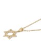 14K Gold Diamond-Studded Star of David Pendant Necklace - Yellow or Wh