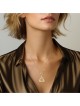14K Gold Double Triangle Star of David Pendant with Diamonds - Unisex