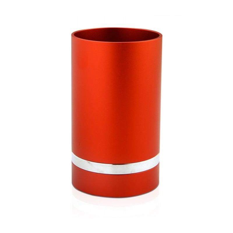 Dabbah Judaica Anodized Aluminum Silver Lin... | Aluminum Kiddush Cups