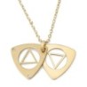 14K Gold Double Triangle Star of David Pendant with Diamonds - Unisex