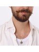 Pendentif Chai unisexe rond en or 14 carats - Option couleur