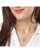 Round 14K Gold Unisex Chai Pendant - Color Option
