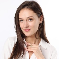 Round 14K Gold Unisex Chai Pendant - Color Option